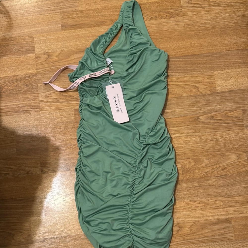 Oh Polly NWT Ruched One-Shoulder Dress